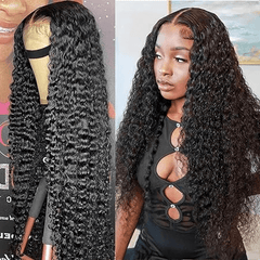 13x4 Glueless Brazilian Jerry Curl Transparent Lace Wig 150% Density