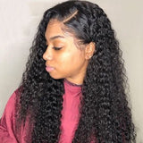 13x6 Brazilian Curly Human Hair 10A+ Transparent Lace Front Wig - Virgin BrazilianWigVirgin BrazilianVirgin Brazilian1Bwig - dc16 - x6 - 14