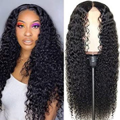 13x6 Brazilian Curly Human Hair 10A+ Transparent Lace Front Wig