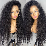 13x6 Brazilian Curly Human Hair 10A+ Transparent Lace Front Wig - Virgin BrazilianWigVirgin BrazilianVirgin Brazilian1Bwig - dc16 - x6 - 14