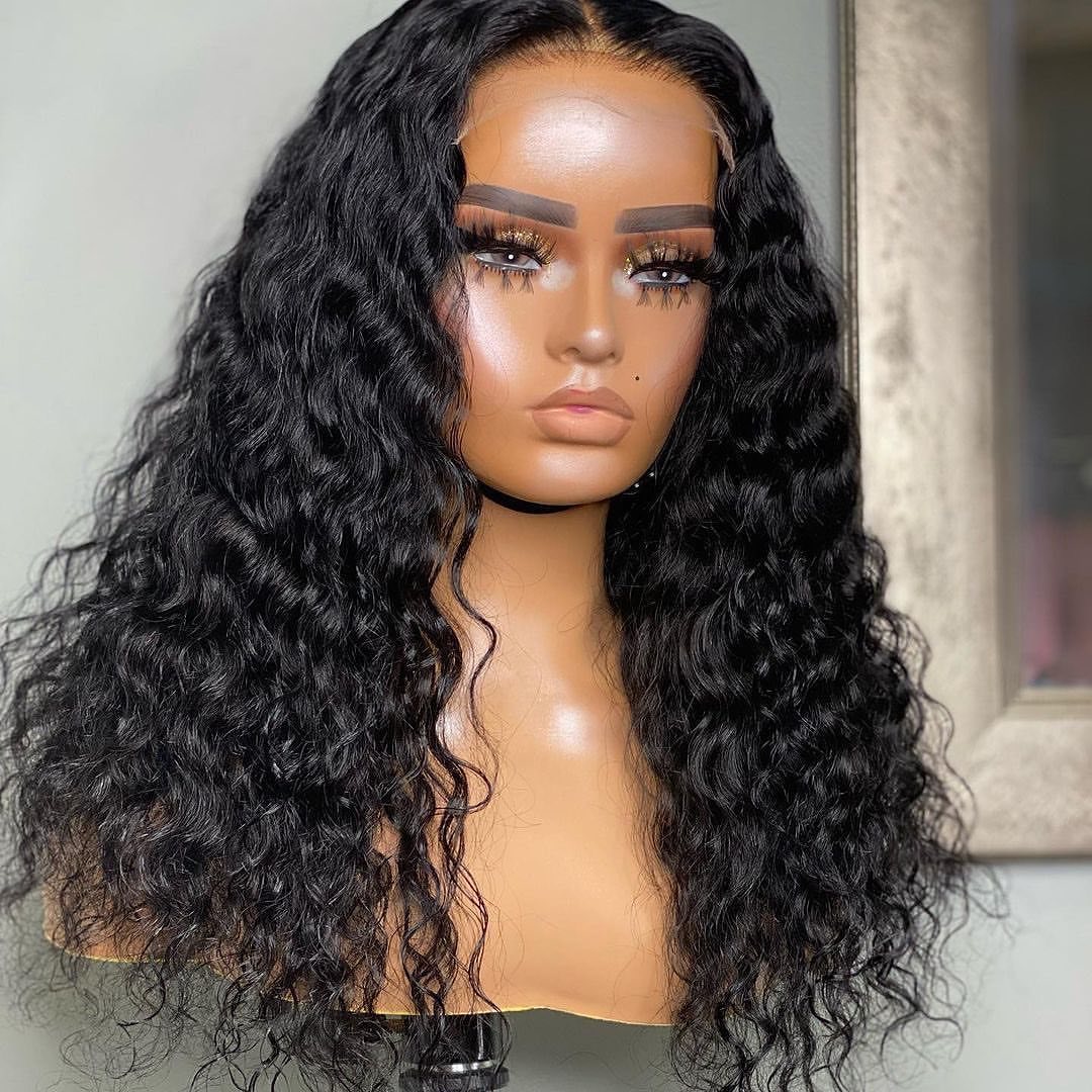 13x6 Brazilian Deep Wave 10A+ Transparent Lace Front Wig 150% Density - Virgin BrazilianWigVirgin BrazilianVirgin Brazilian1Bwig - dw16 - x6 - 14