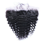 Frontal 13x4 HD Lace  Brazilian Deep Wave Human Hair
