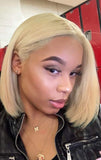 613 Blonde Bob Lace Front Wig 150% Density Brazilian Human Hair
