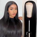 2x6 Transparent Brazilian Straight 180% Human Hair Kim K Lace Closure Wig