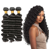 3 Bundles 10A+ Brazilian Deep Wave Human Hair with Closure - Virgin BrazilianBundle dealVirgin BrazilianVirgin BrazilianBDW141618 - 12