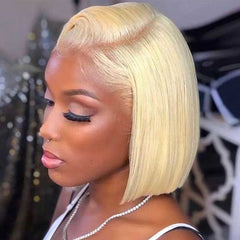 613 Blonde Bob Lace Front Wig 150% Density Brazilian Human Hair