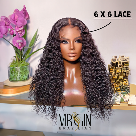 6x6 Brazilian Natural Wave 10A+ HD Closure Wig 150% Density