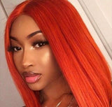 Autumn Orange 10A+ Human Hair Bob Wig 13x4 Lace 150% Density - Virgin BrazilianWigVirgin BrazilianVirgin Brazilianauorawig - bob12