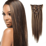 Brazilian Human Straight Clip IN Hair 9pcs - Virgin BrazilianSingle BundleVirgin BrazilianVirgin Braziliancliss4 - 14