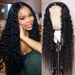 Full Lace Wig 150% Density Brazilian Deep Wave 10A+ Human Hair