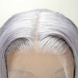 Gorgeous Grey/Silver 10A+Human Hair Bob 13x4 Lace Front Wig 150% Density - Virgin BrazilianWigVirgin BrazilianVirgin Braziliangraywig - bob12