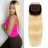 Lace Closure 4x4 Lace 613/1B Brazilian Human Straight Hair - Virgin BrazilianVirgin BrazilianVirgin Brazilian