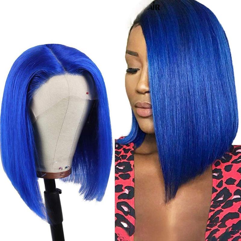 Royal Blue 10A+ Human Hair Bob Wig 13x4 Lace 150% Density - Virgin BrazilianWigVirgin BrazilianVirgin Brazilianwiredwig - bob12